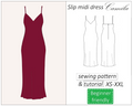 Camila slip dress sewing pattern | Instant PDF download