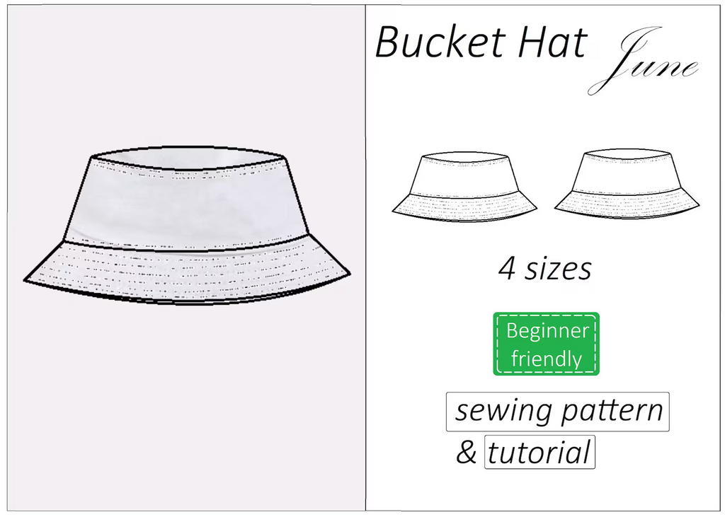 June bucket hat sewing pattern | Instant PDF download