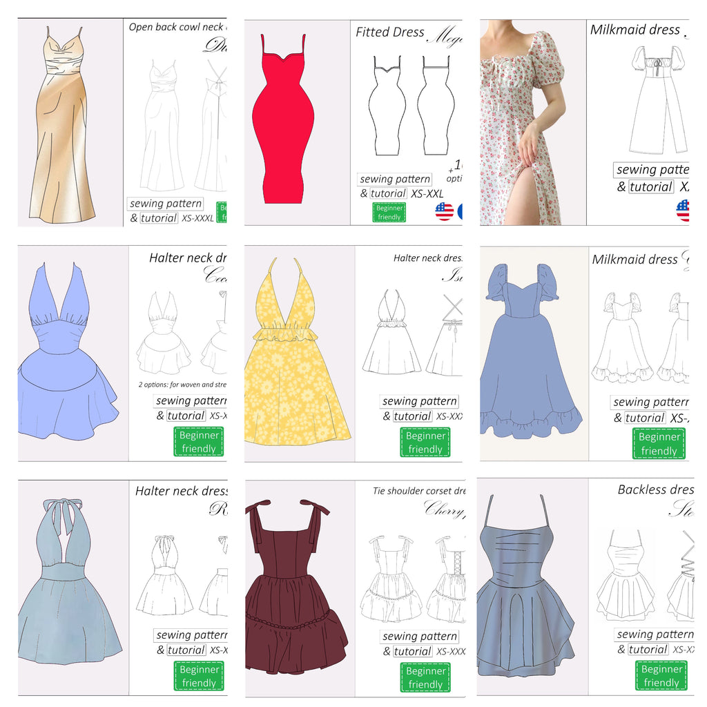 Dream dress pack sewing pattern | Instant PDF download
