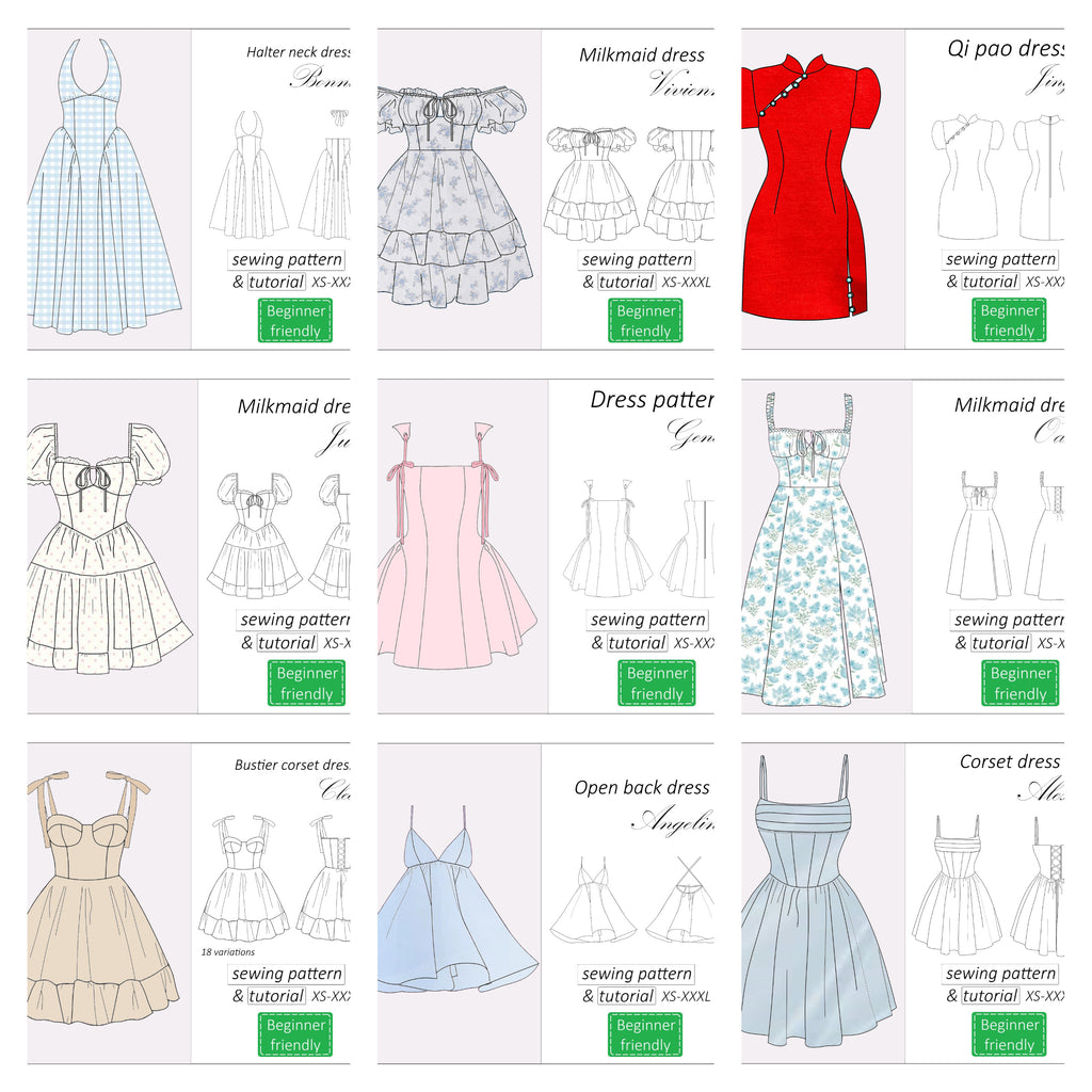 Dream dress pack sewing pattern | Instant PDF download