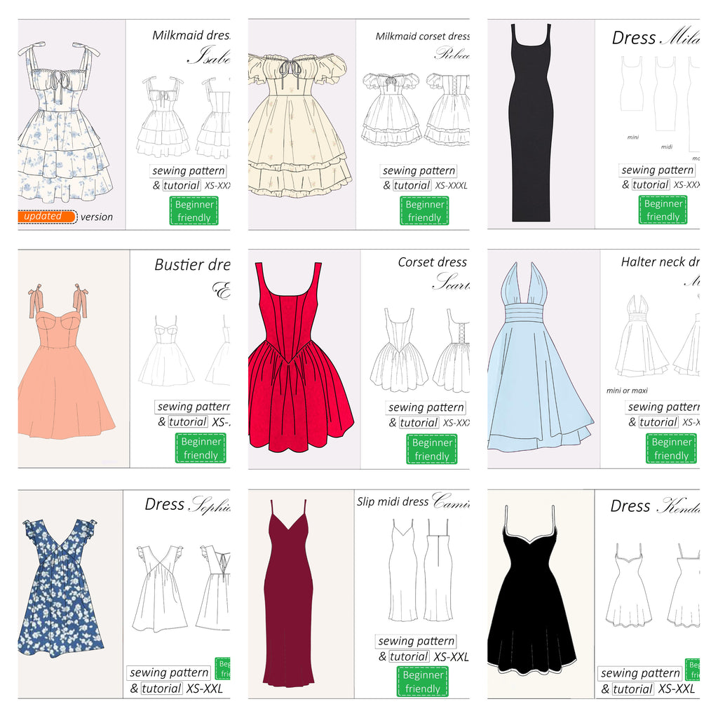 Dream dress pack sewing pattern | Instant PDF download