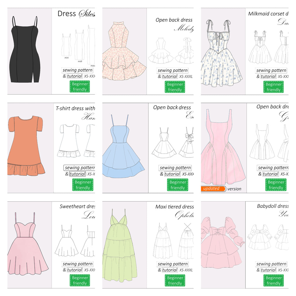 Dream dress pack sewing pattern | Instant PDF download