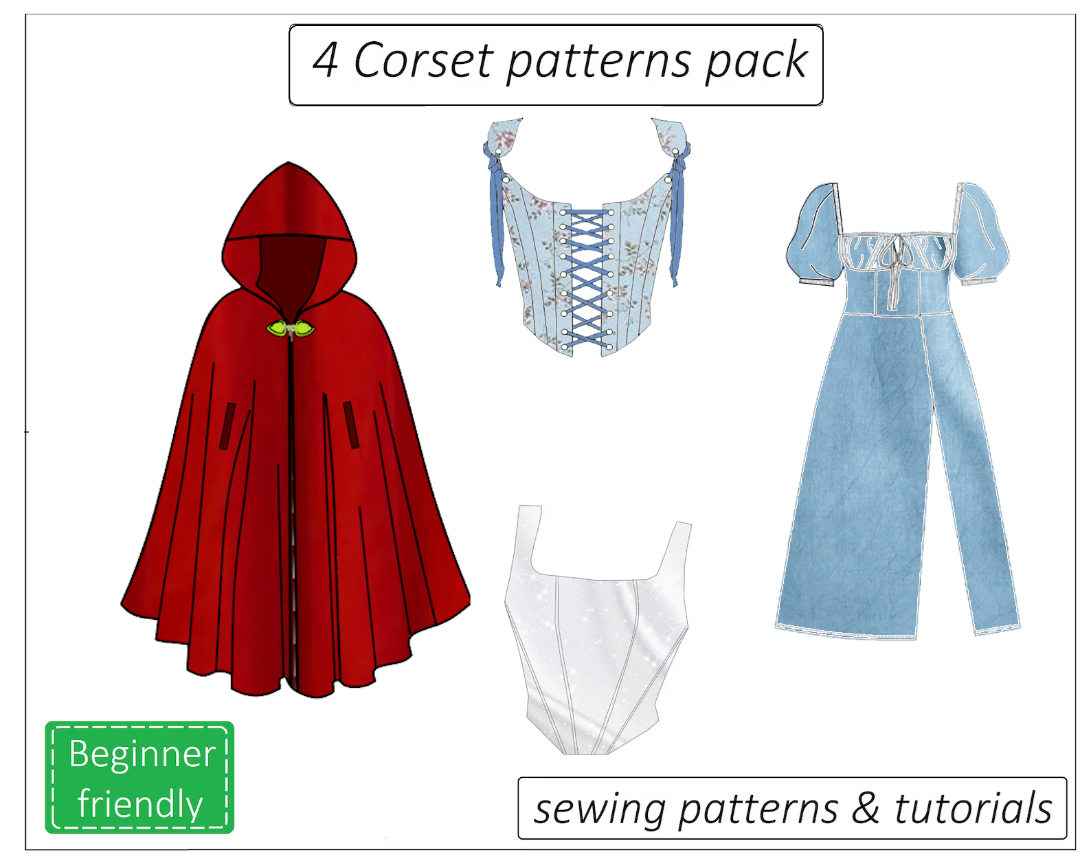 Cosplay sewing patterns pack | Instant PDF download