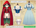 Cosplay sewing patterns pack | Instant PDF download