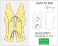 Front tie top Sydney sewing pattern | Instant PDF download