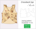 Amelia crossback top sewing pattern | Instant PDF download