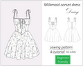 Daisy milkmaid corset dress sewing pattern | Instant PDF download
