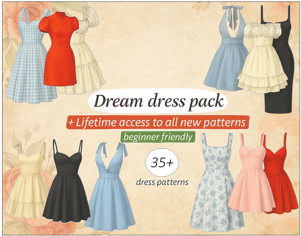Dream dress pack sewing pattern | Instant PDF download