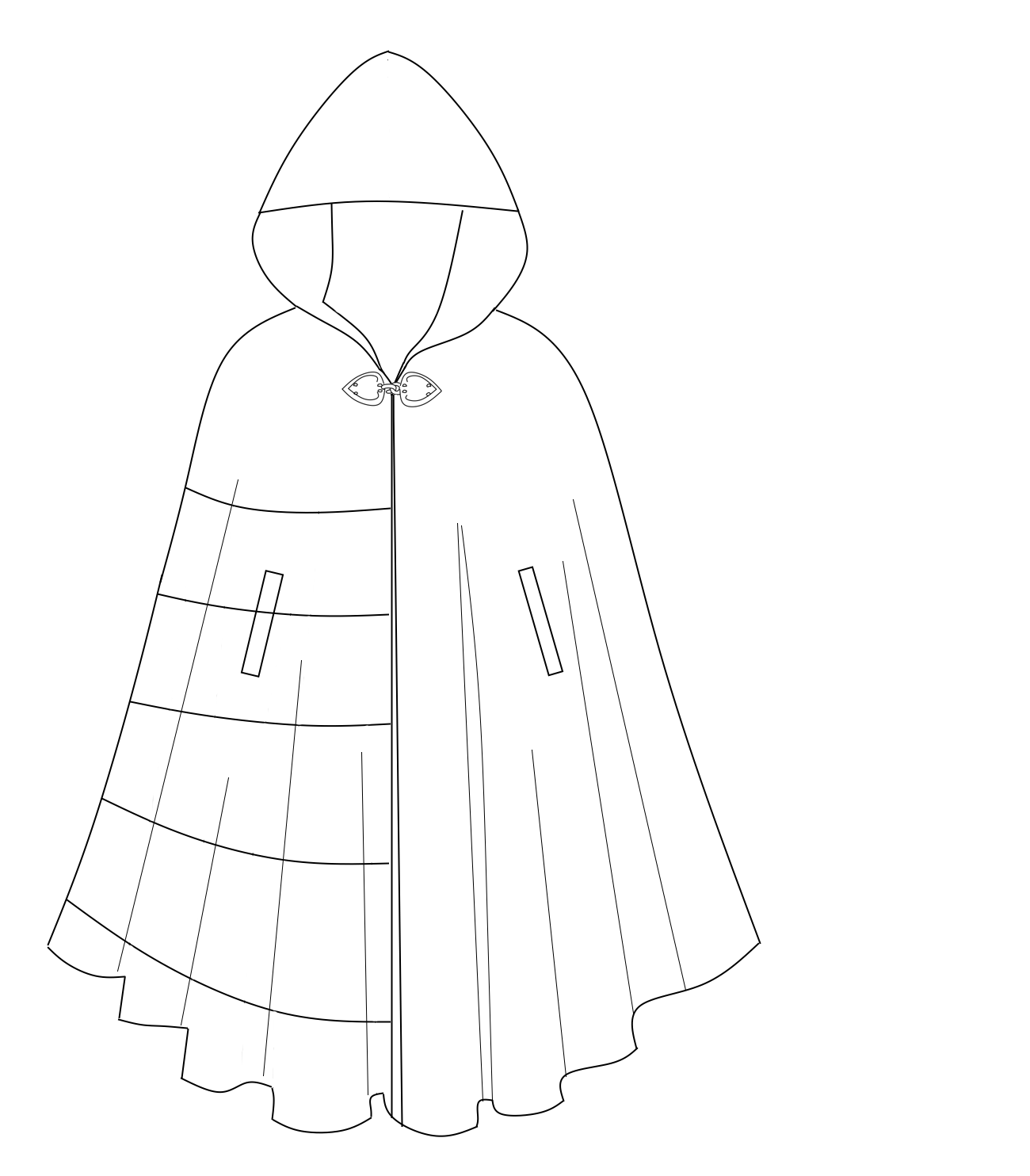 Will cloak with hood sewing pattern | Instant PDF download